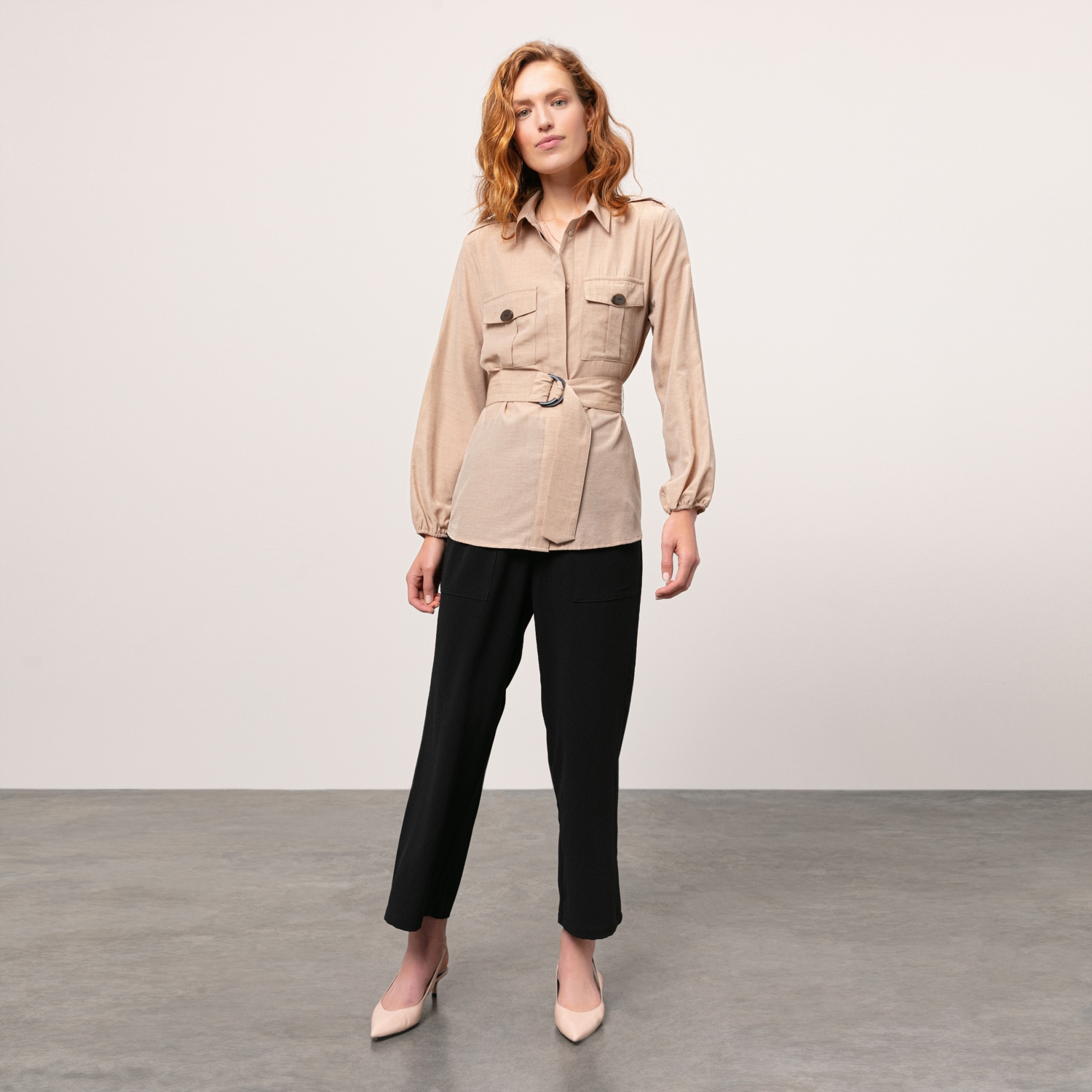 KEMERLİ CASUAL GÖMLEK