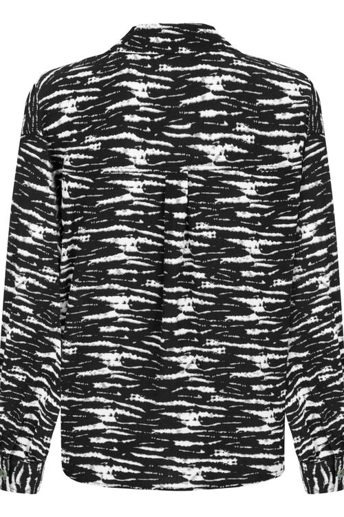  BAĞLAMA DETAYLI DESENLİ GÖMLEK