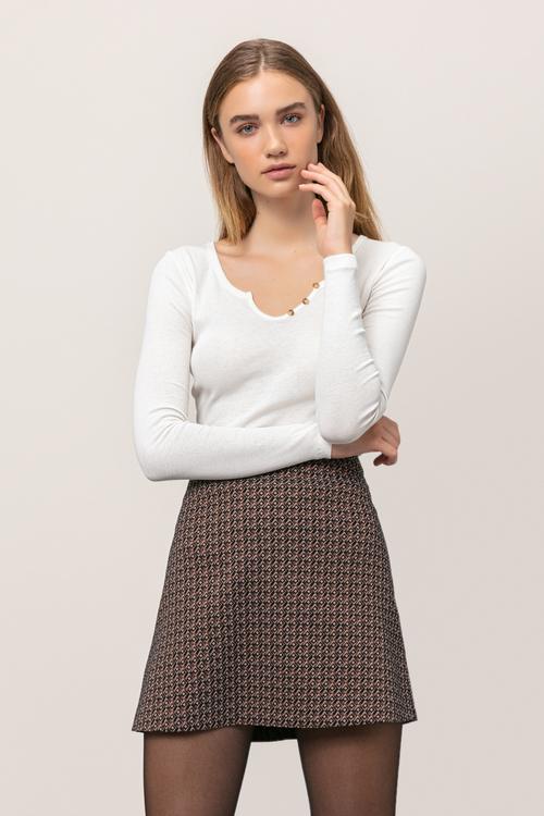  PAMUKLU UZUN KOLLU T-SHIRT