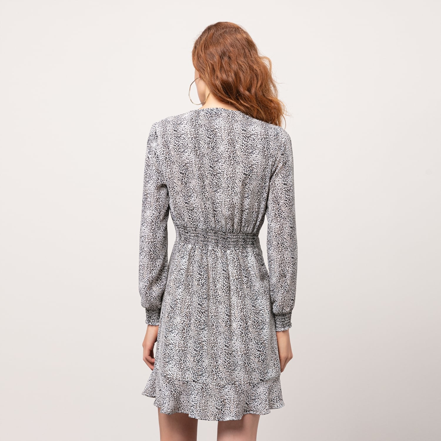 LEOPAR DESENLİ MİNİ ELBİSE