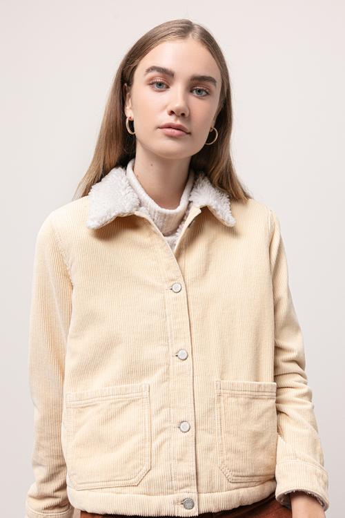  KÜRK YAKALI PAMUK KADİFE CEKET