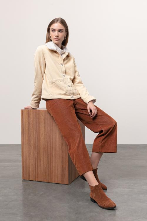  KÜRK YAKALI PAMUK KADİFE CEKET