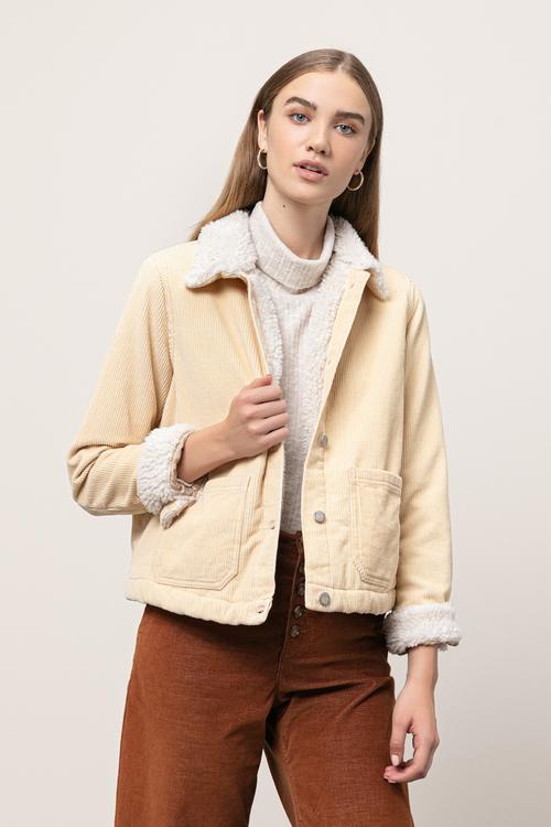  KÜRK YAKALI PAMUK KADİFE CEKET