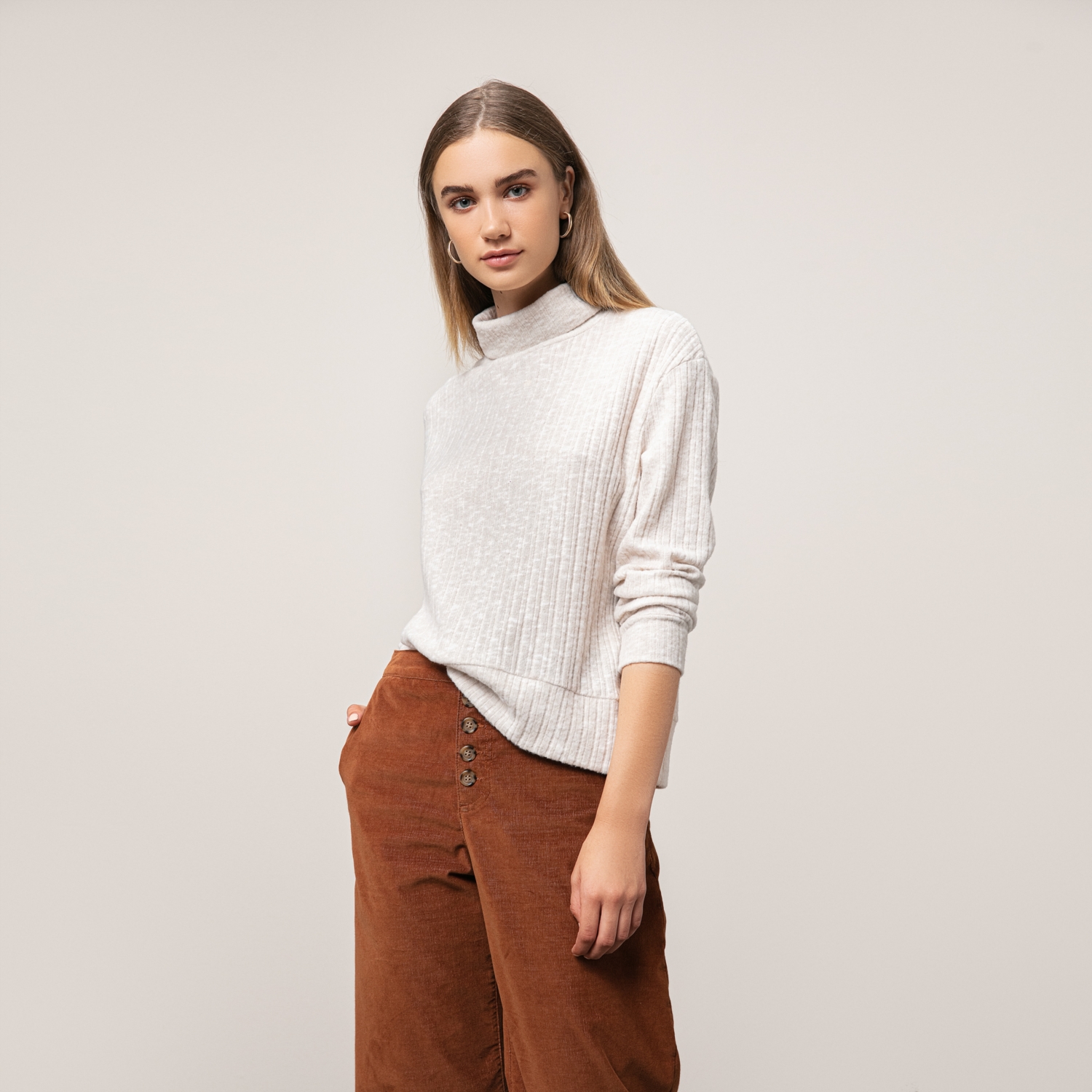 BALIKÇI YAKA SWEATSHIRT