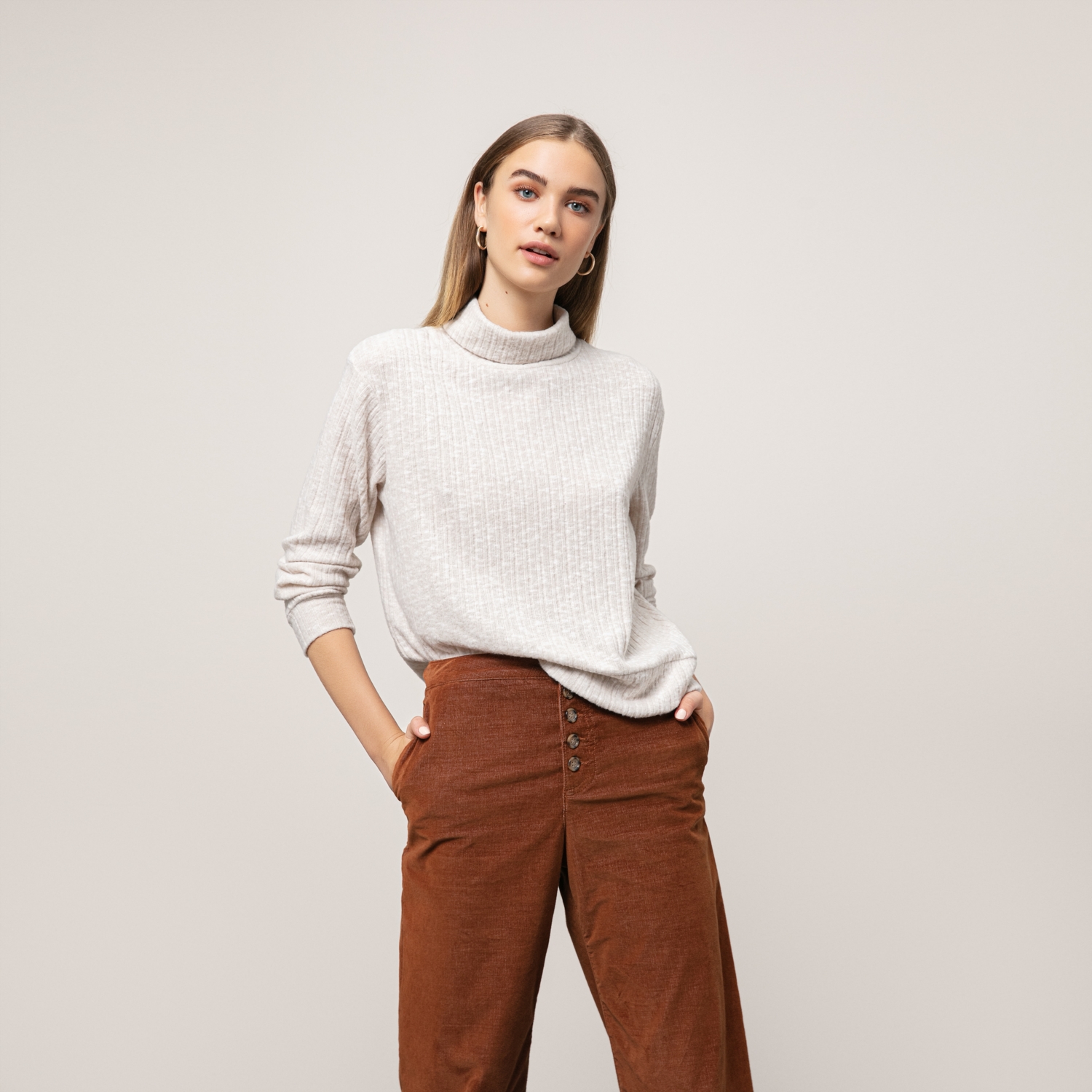 BALIKÇI YAKA SWEATSHIRT