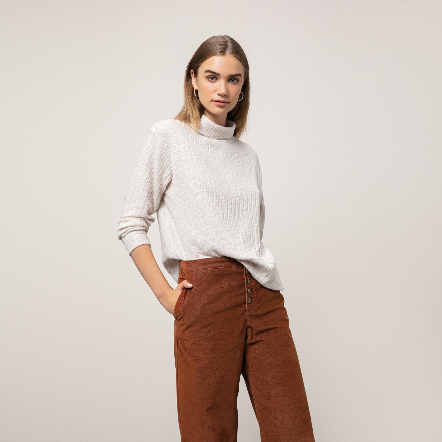 BALIKÇI YAKA SWEATSHIRT