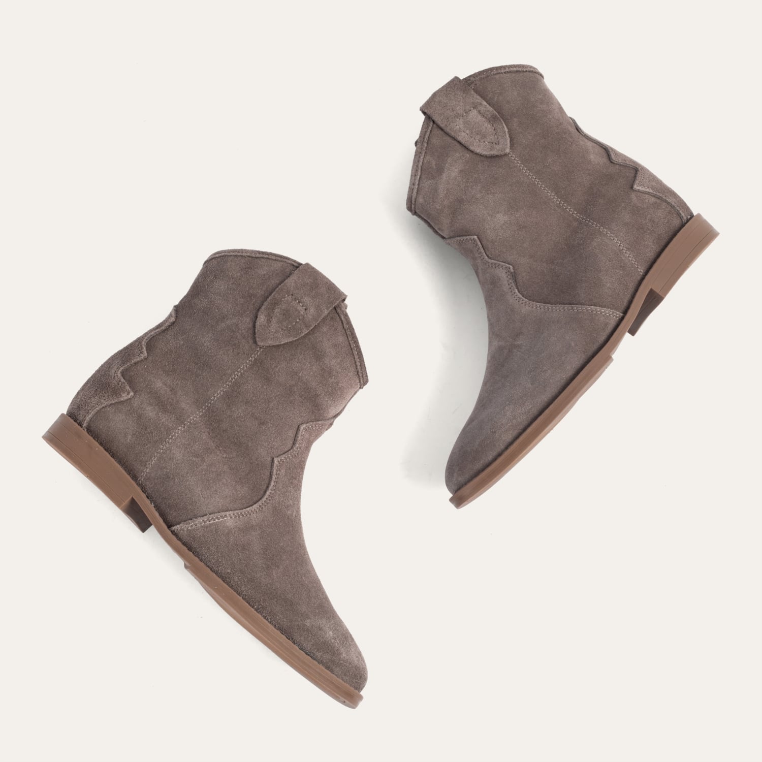 DOLGU TOPUKLU SÜET KOVBOY BOT