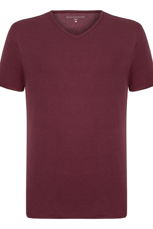  V YAKA PAMUK BASIC T-SHIRT