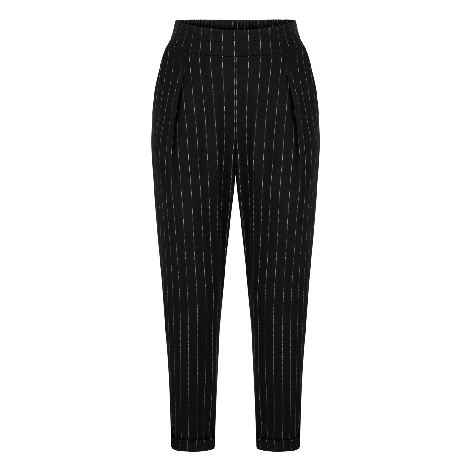 BELİ LASTİKLİ ÇİZGİLİ CIGARETTE PANTOLON