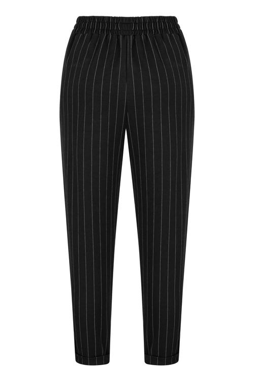  BELİ LASTİKLİ ÇİZGİLİ CIGARETTE PANTOLON
