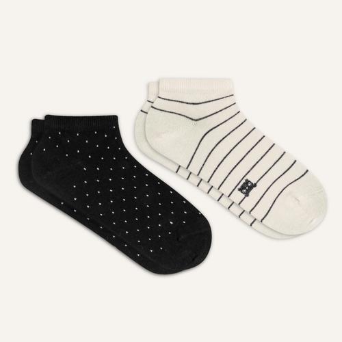  İKİLİ PAMUKLU ÇİZGİLİ ÇORAP