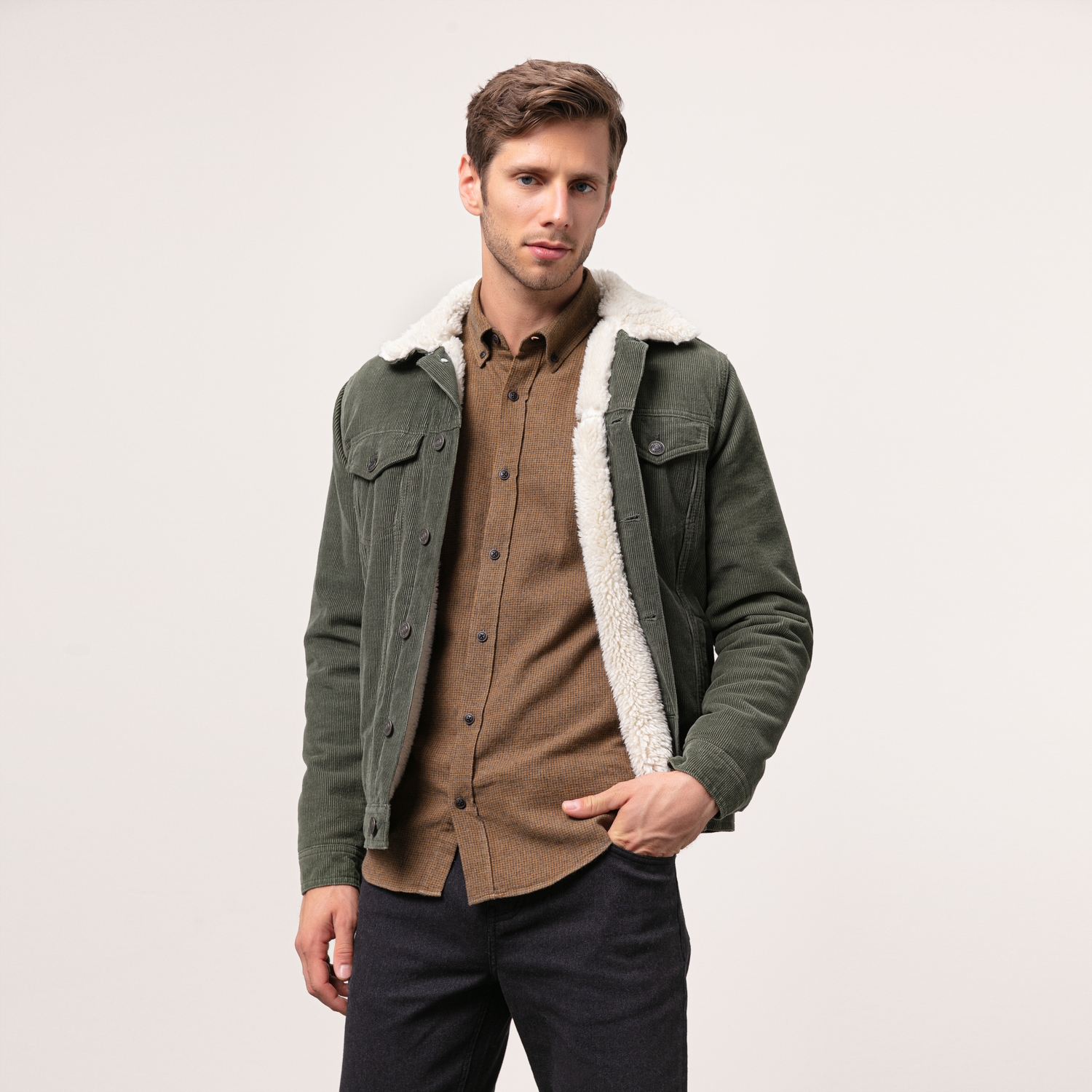 İÇİ KÜRKLÜ PAMUK TRUCKER CEKET