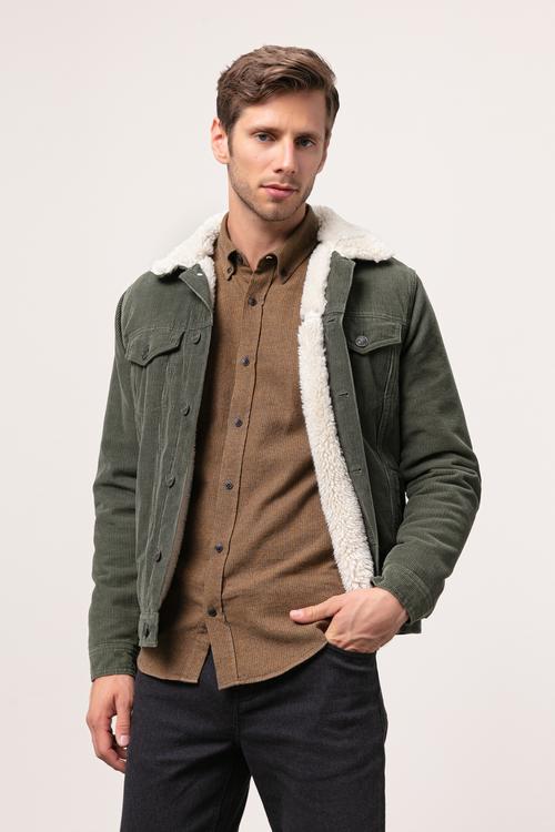  İÇİ KÜRKLÜ PAMUK TRUCKER CEKET