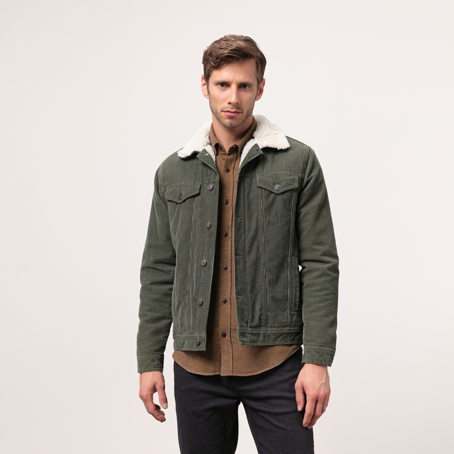 İÇİ KÜRKLÜ PAMUK TRUCKER CEKET