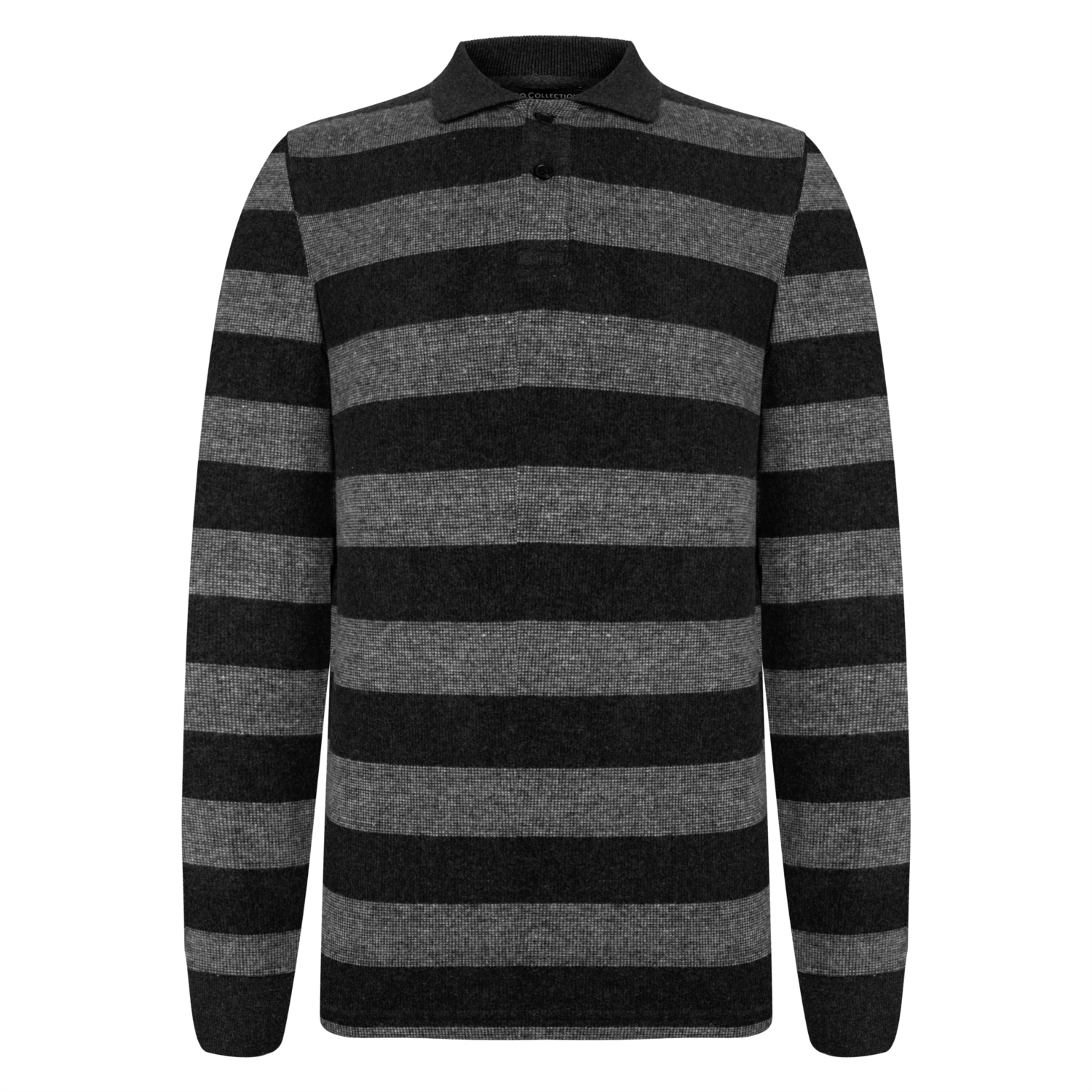 POLO YAKA ÇİZGİLİ UZUN KOLLU T-SHIRT