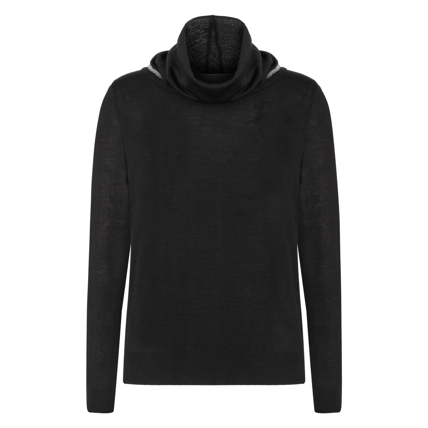 DEGAJE YAKA METALİK İPLİ RAHAT KAZAK