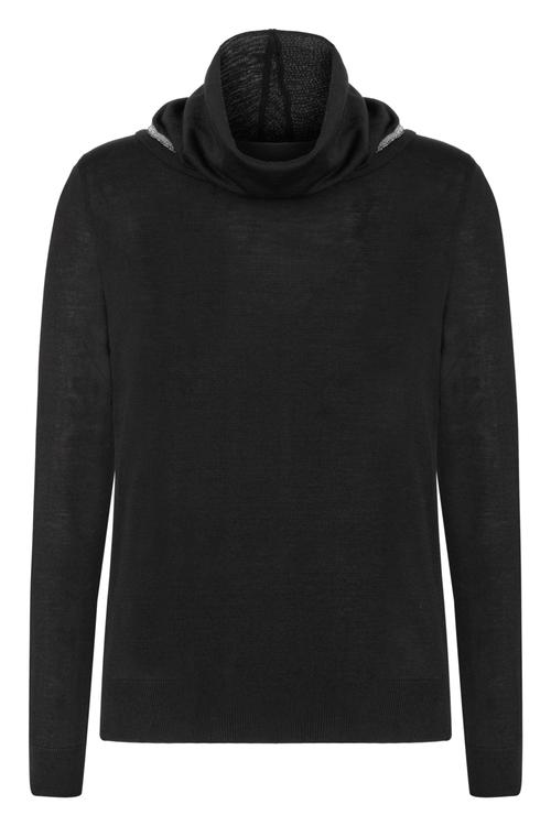  DEGAJE YAKA METALİK İPLİ RAHAT KAZAK