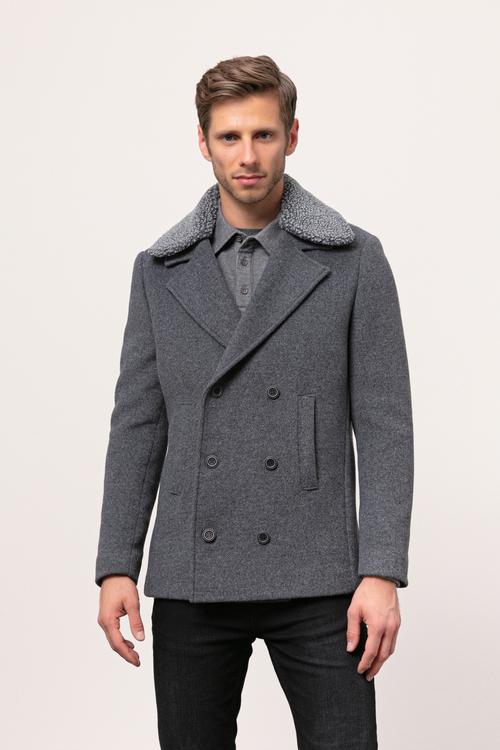  KÜRK YAKA DÜĞMELİ KABAN