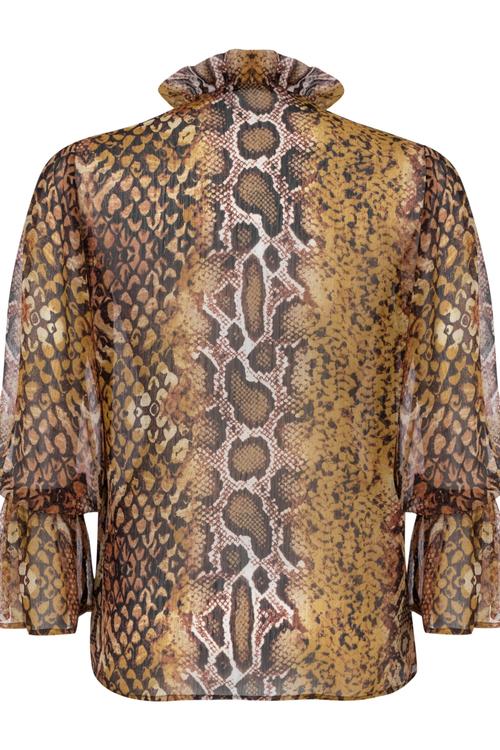  DESENLİ BAĞLAMA DETAYLI BLUZ