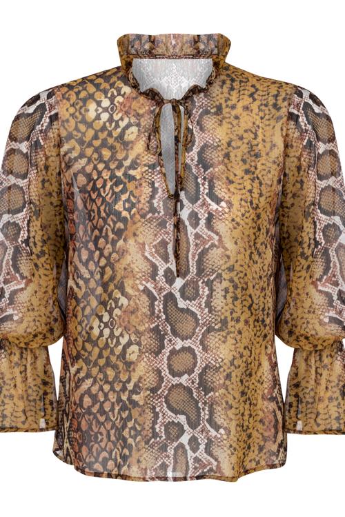  DESENLİ BAĞLAMA DETAYLI BLUZ