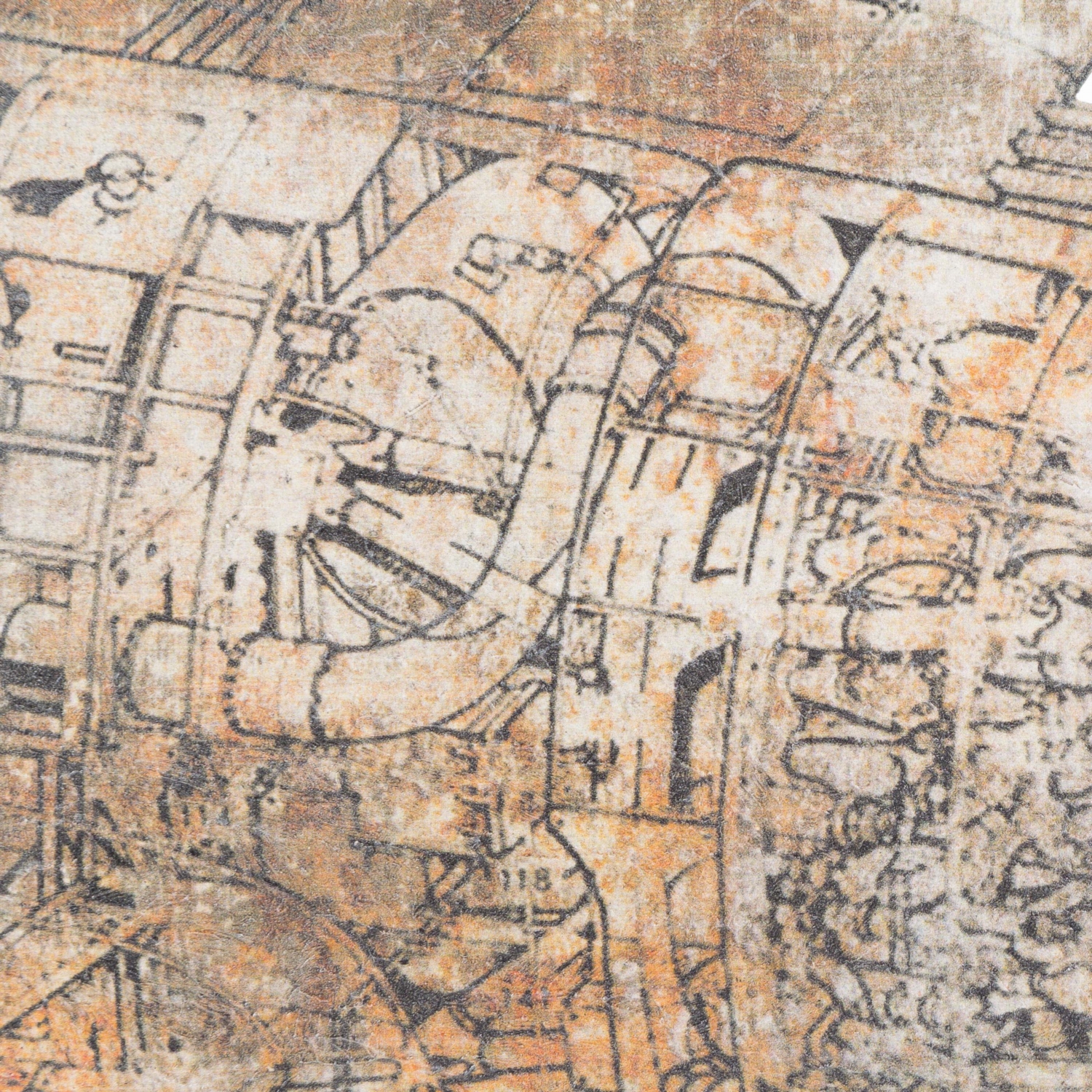 RUST AIRPLANE PANO 87X6X47 CM