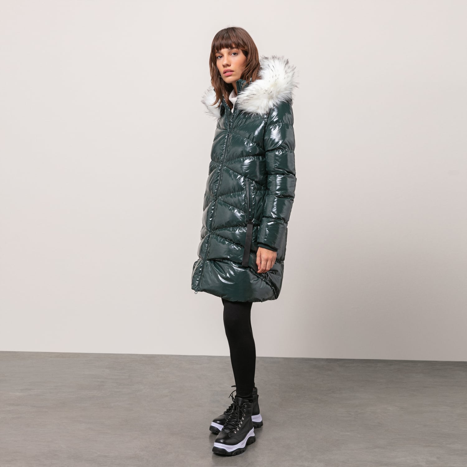 KÜRK KAPÜŞONLU PUFFER ŞİŞME MONT