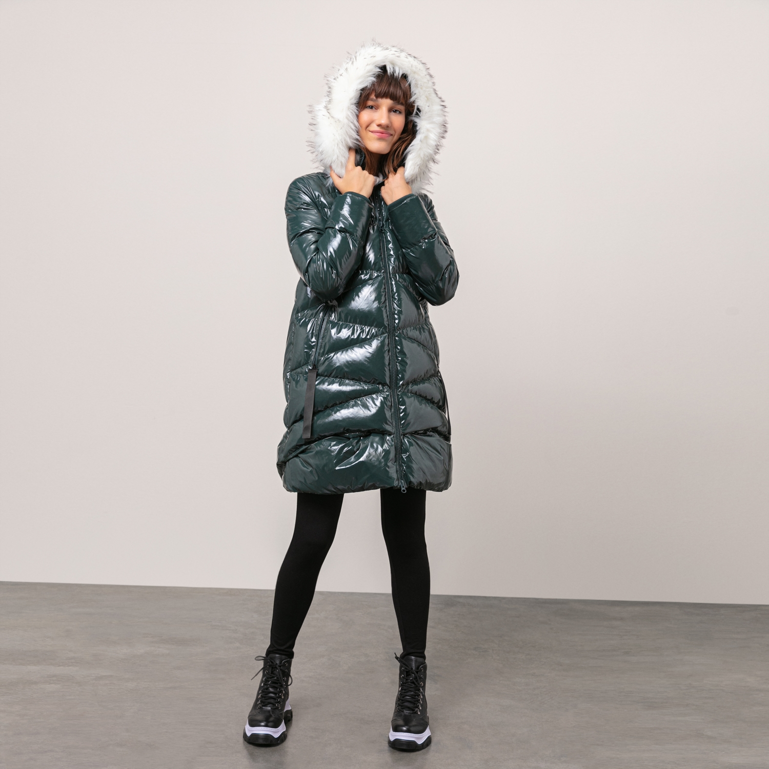 KÜRK KAPÜŞONLU PUFFER ŞİŞME MONT