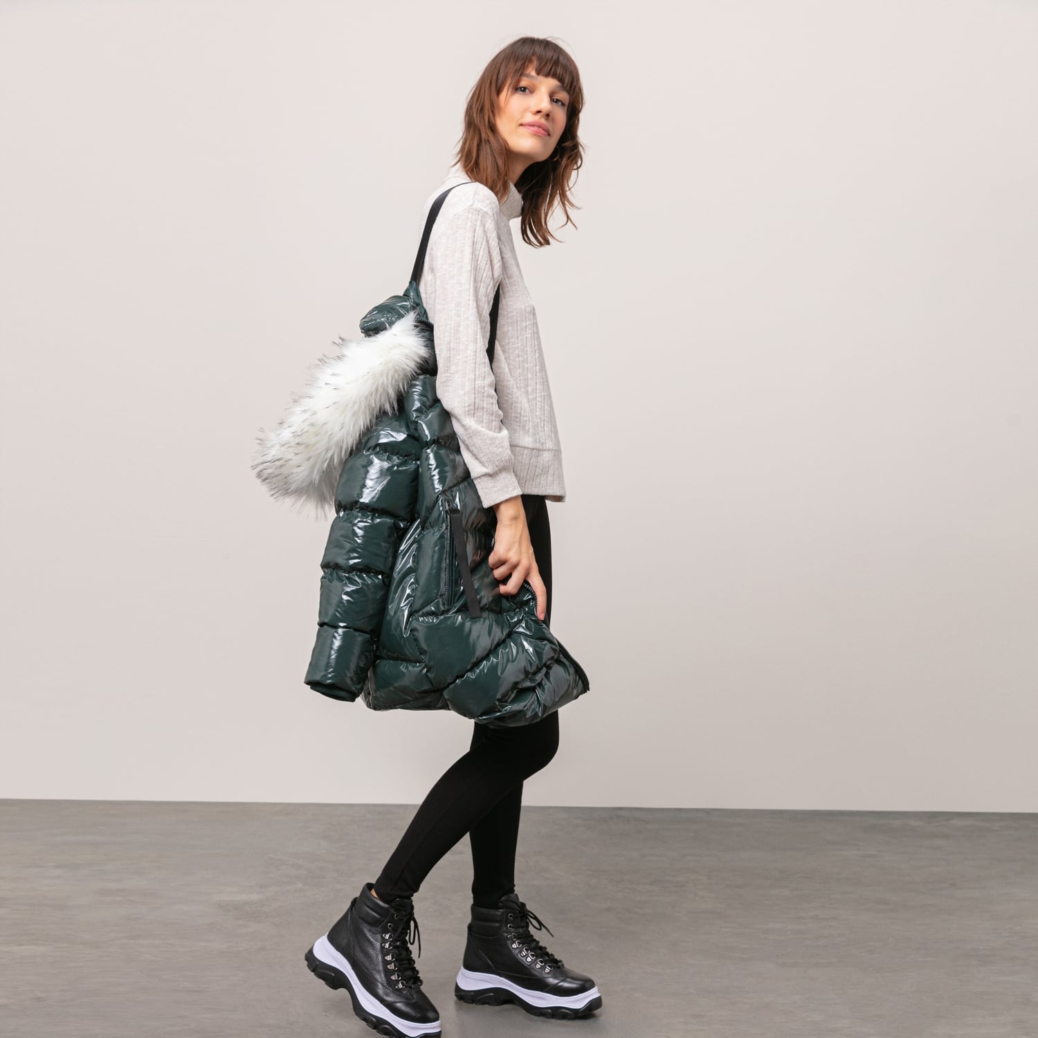 KÜRK KAPÜŞONLU PUFFER ŞİŞME MONT