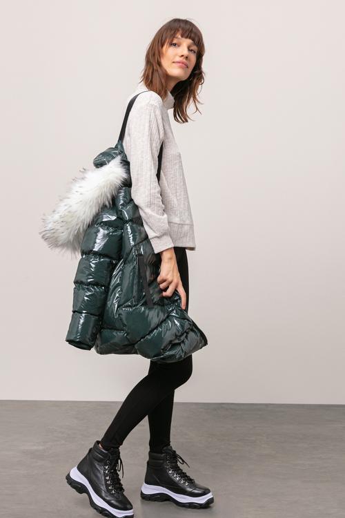  KÜRK KAPÜŞONLU PUFFER ŞİŞME MONT