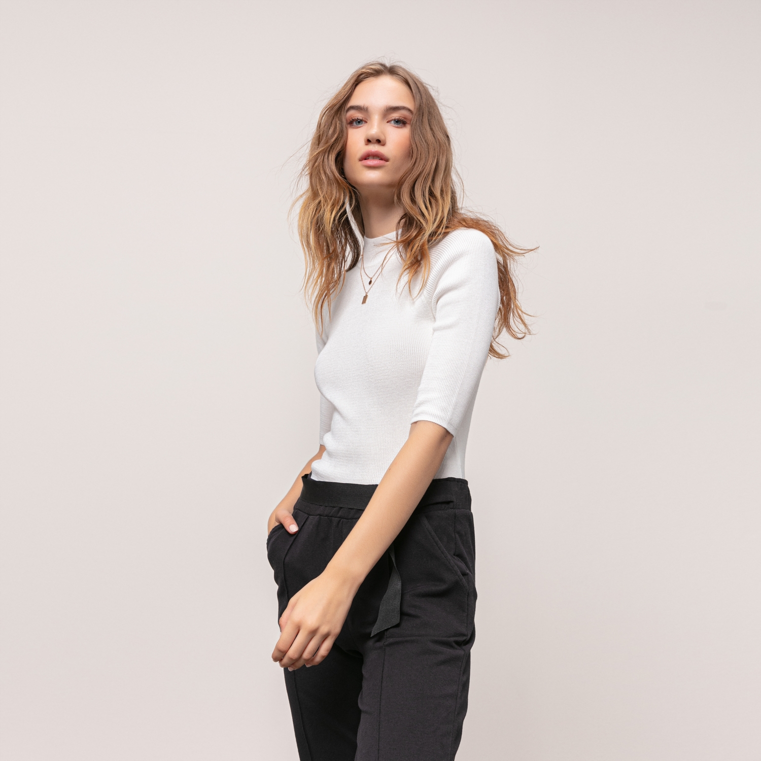 BELİ LASTİKLİ PAMUKLU PANTOLON