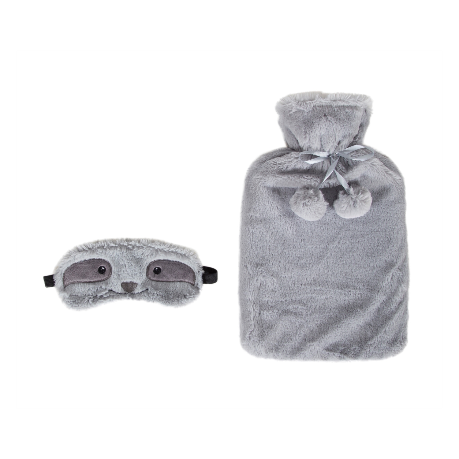 PELUŞ SICAK SU TORBASI VE GÖZ MASKESİ SETİ TEMBEL HAYVAN