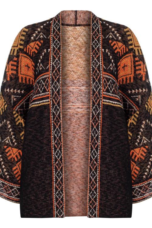  ETNİK DESENLİ PAMUKLU HIRKA