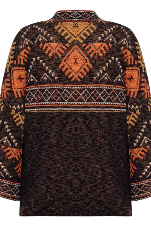  ETNİK DESENLİ PAMUKLU HIRKA