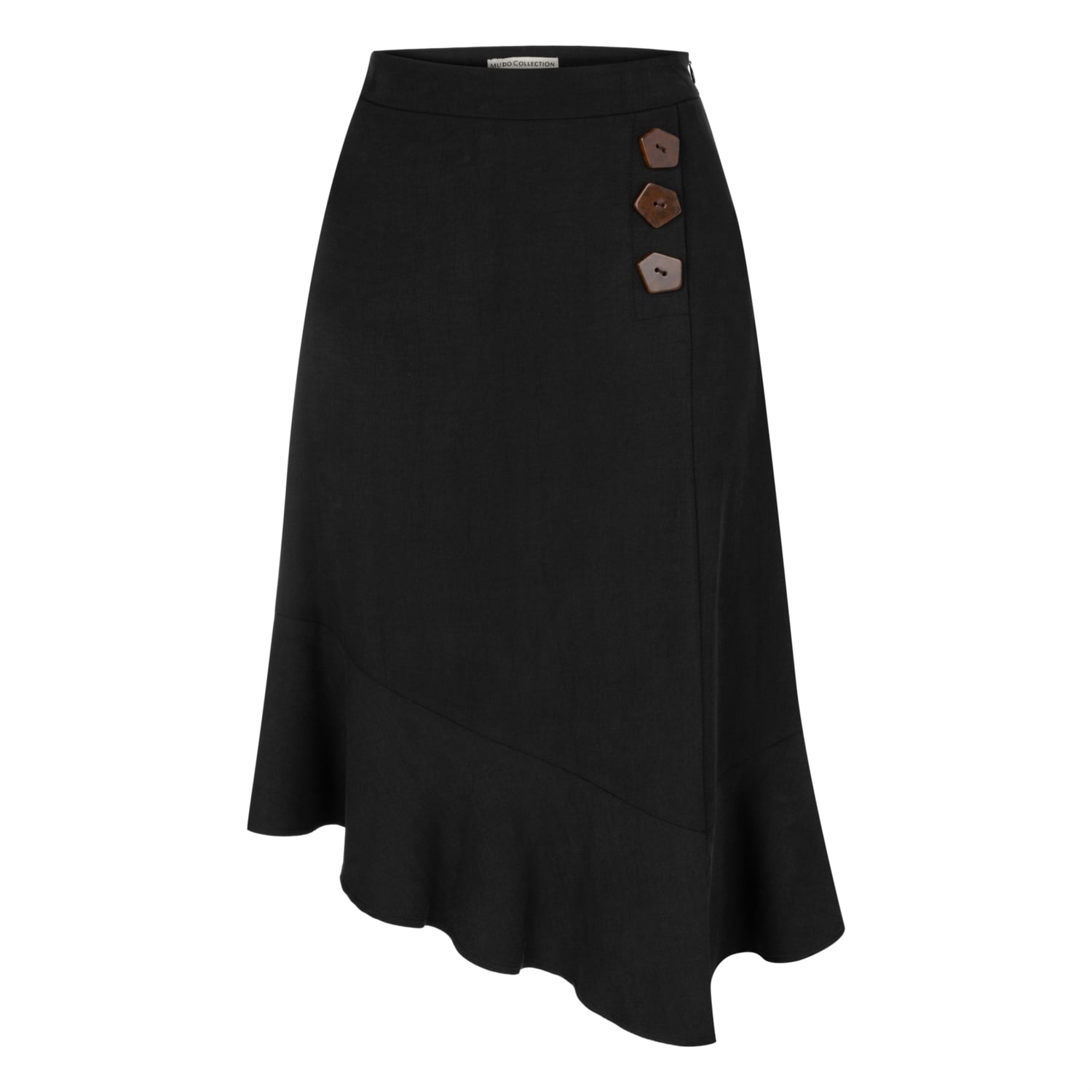 TENCEL TM DÜĞME DETAYLI MİNİ ETEK