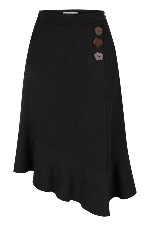  TENCEL TM DÜĞME DETAYLI MİNİ ETEK