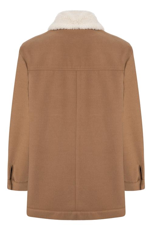  KÜRK YAKA CEPLİ KABAN