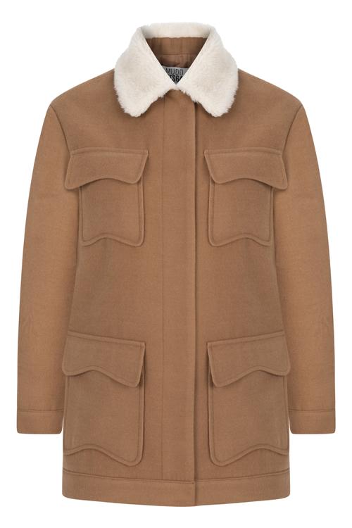  KÜRK YAKA CEPLİ KABAN