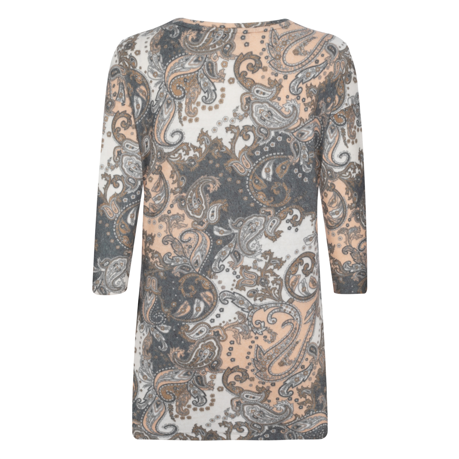 V YAKA DESENLİ TRİKO SWEATSHIRT