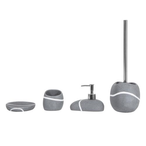  CHARTER ANTRASİT POLİRESİN 4'LÜ KUTULU BANYO SETİ