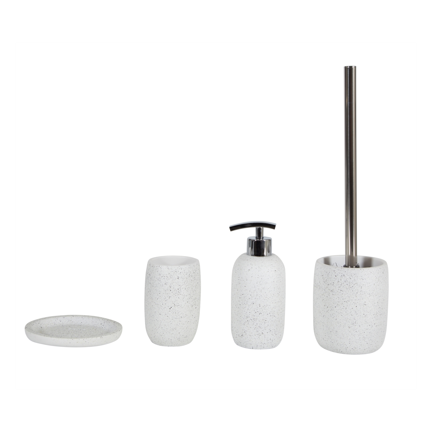 EVİTA BEYAZ POLİRESİN 4'LÜ KUTULU BANYO SETİ