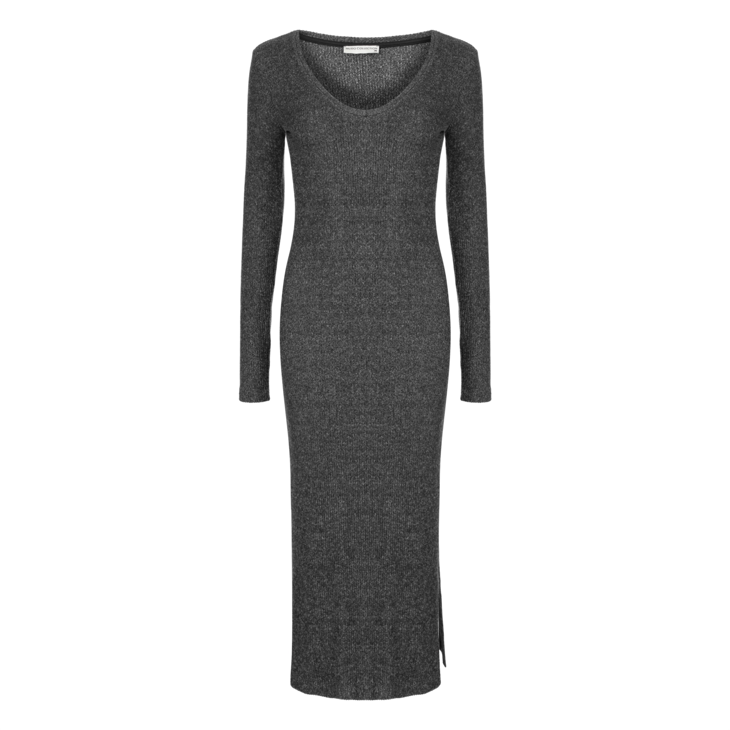 YIRTMAÇLI TRİKO MAXI ELBİSE