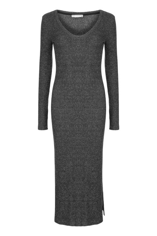  YIRTMAÇLI TRİKO MAXI ELBİSE