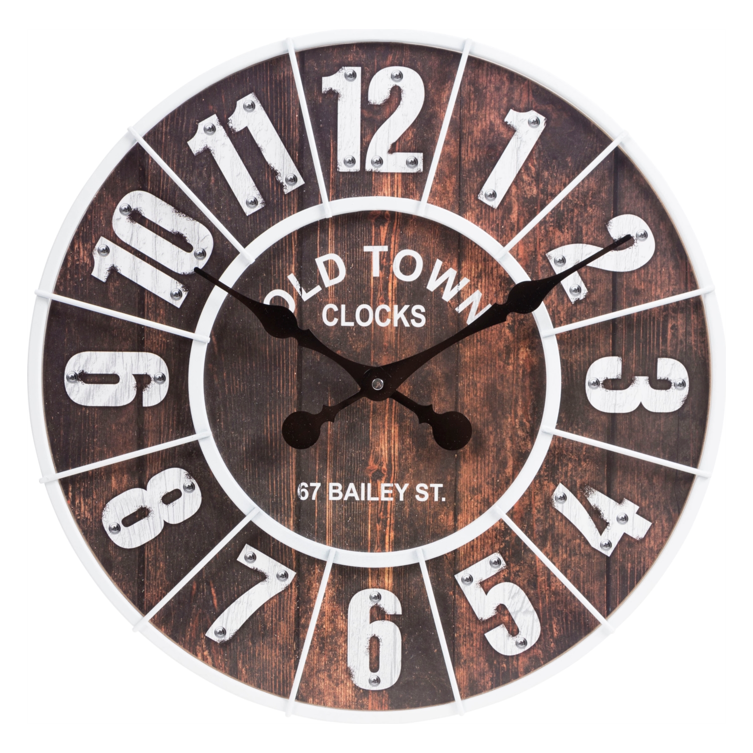 OLD TOWN DUVAR SAATİ BEYAZ 50 CM