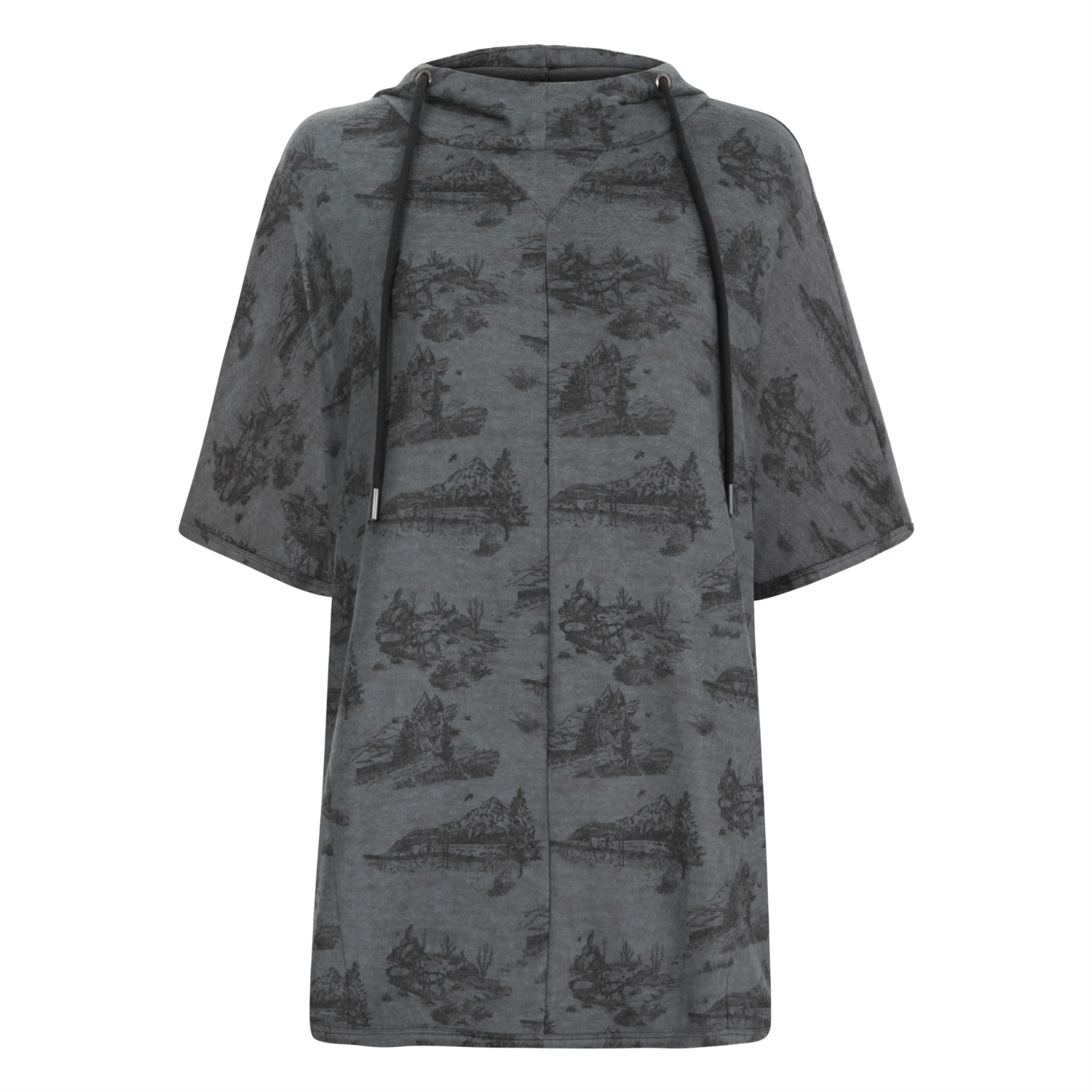 DESENLİ KAPÜŞONLU SWEATSHİRT