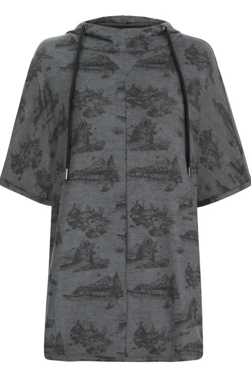  DESENLİ KAPÜŞONLU SWEATSHİRT