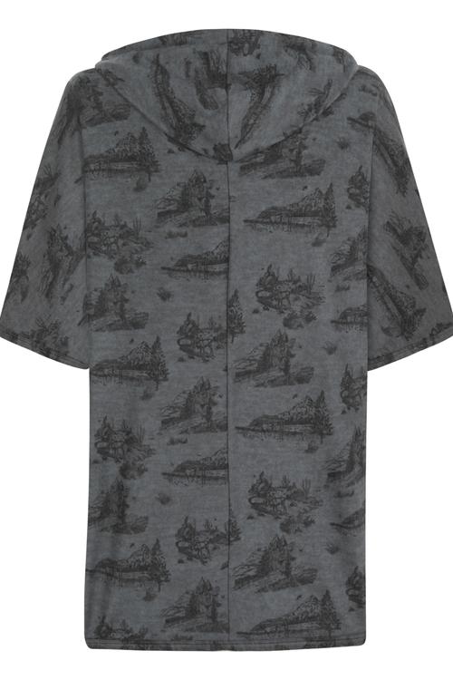  DESENLİ KAPÜŞONLU SWEATSHİRT