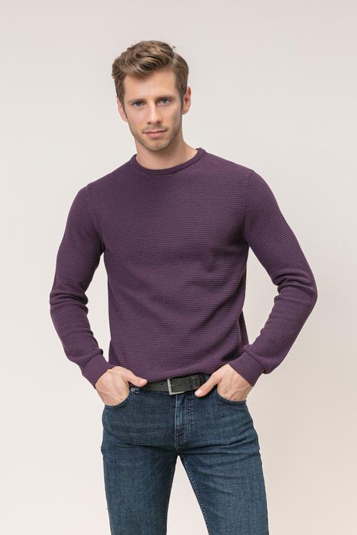  PAMUKLU ÖRGÜ DESENLİ KAZAK