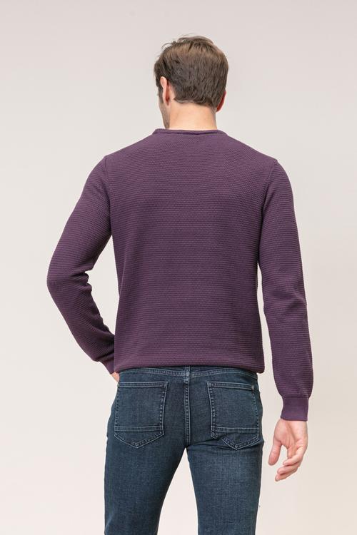  PAMUKLU ÖRGÜ DESENLİ KAZAK