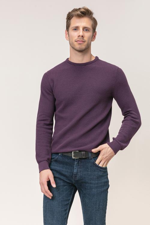  PAMUKLU ÖRGÜ DESENLİ KAZAK