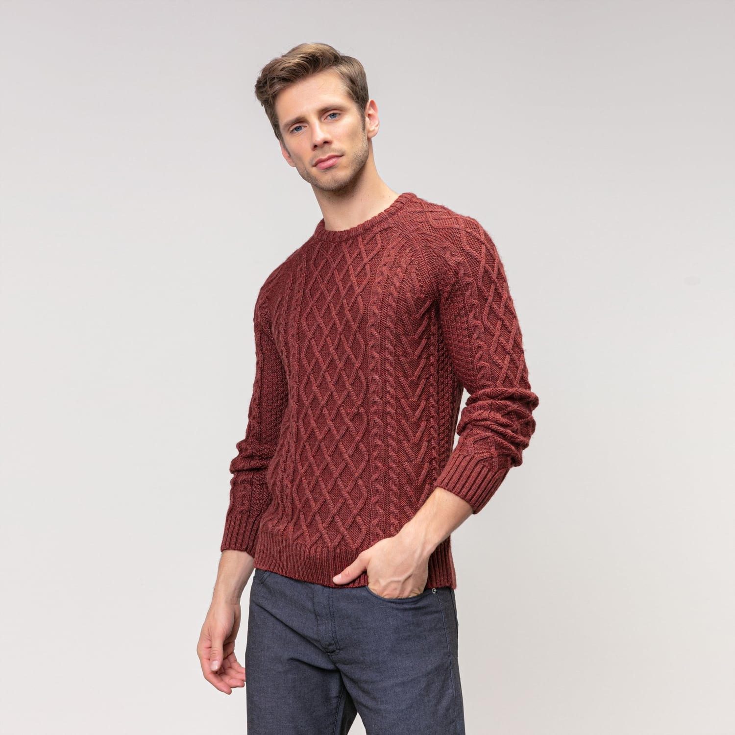 ÖRGÜ DESENLİ KAZAK